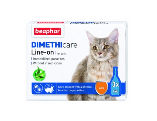 Beaphar Flea & Tick Line On (Dimethicare) Cat 3 vials