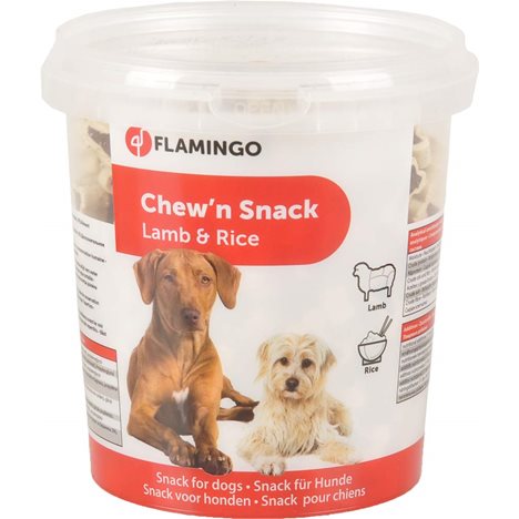 Godis Chew´n Snack bones lamm&ris 500g