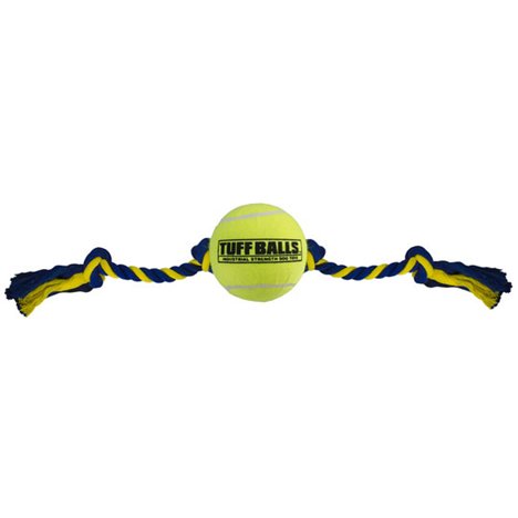 Leksak rep mega tuff ball 15cm gul/blå