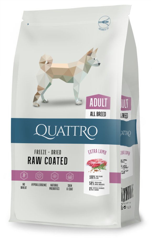 Quattro All Breed Adult, Lamb & Rice 3kg