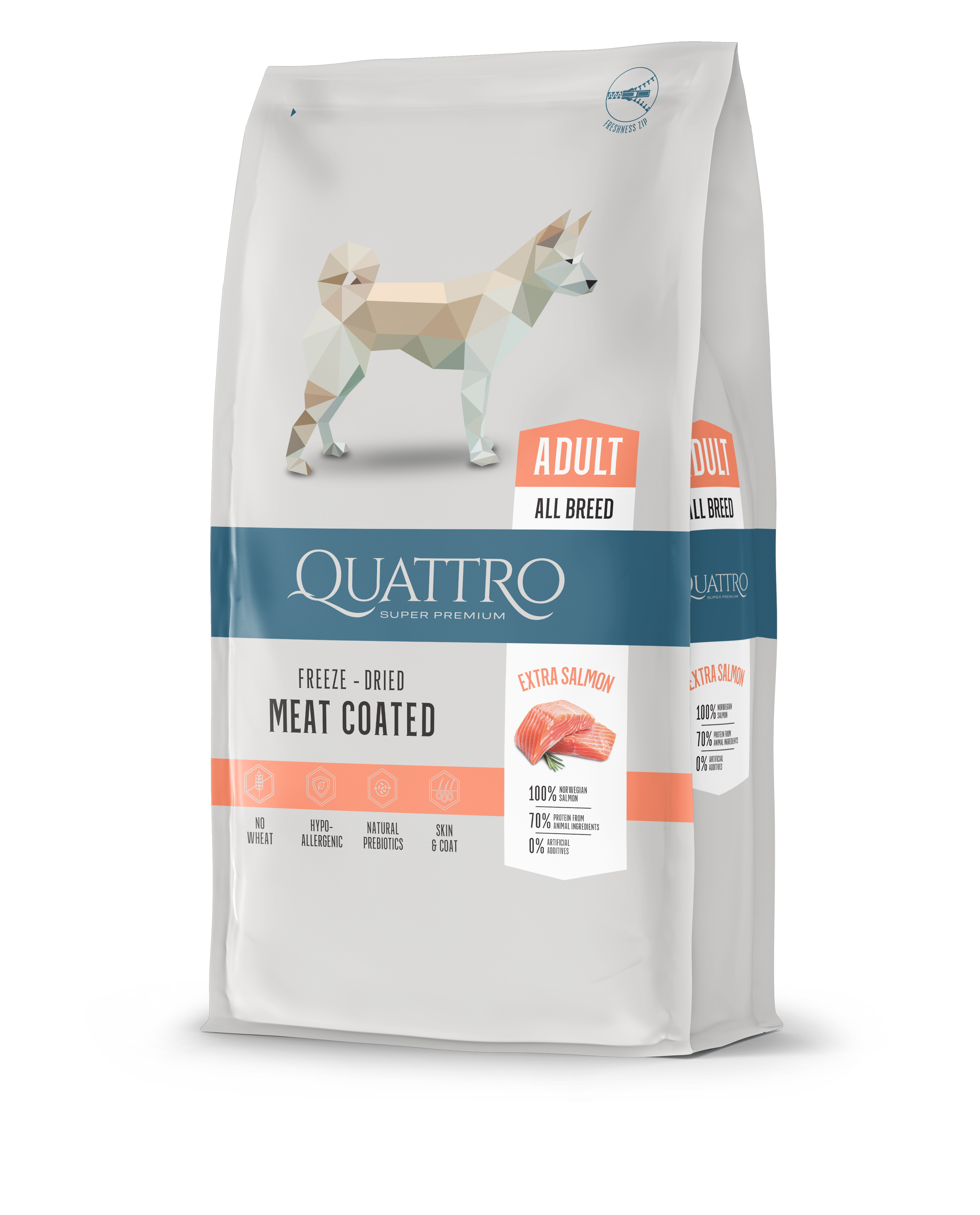 QUATTRO Super Premium all breed, Salmon 3kg