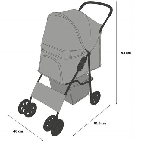 Transport smart buggy anda svart med förvaring