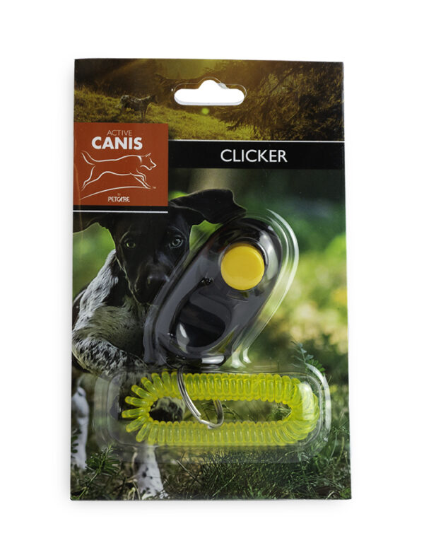 Active Canis Clicker with spiral wristband Black