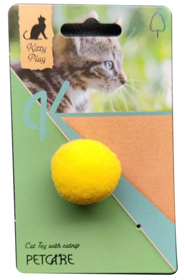 Petcare Kitty Play Yellow Ball