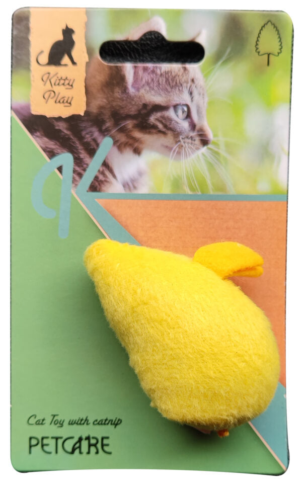 Petcare Kitty Play Yellow Mouse