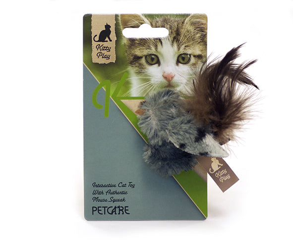 Petcare Kitty Play Squeaking, Grey Bird