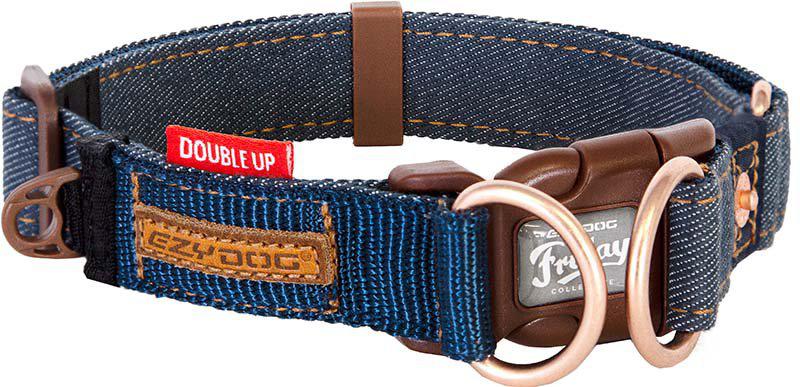 Ezydog Halsband Dubbel Up Denim