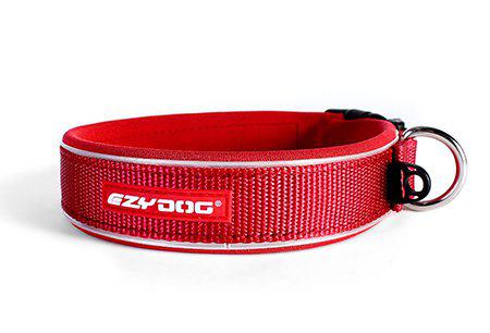 Ezydog Halsband Neopren Reflex Röd