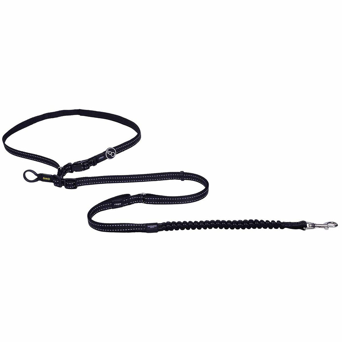 Rogz Utility Handsfree Lead M Black 150-210cm 12-22kg