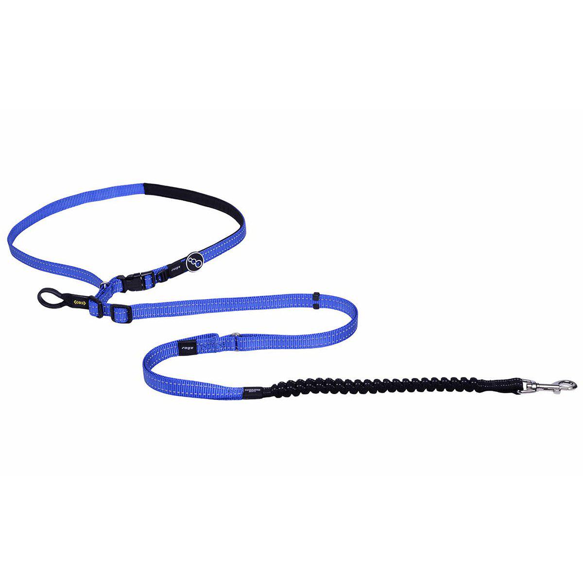 Rogz Utility Handsfree Lead M Blue 150-210cm 12-22kg