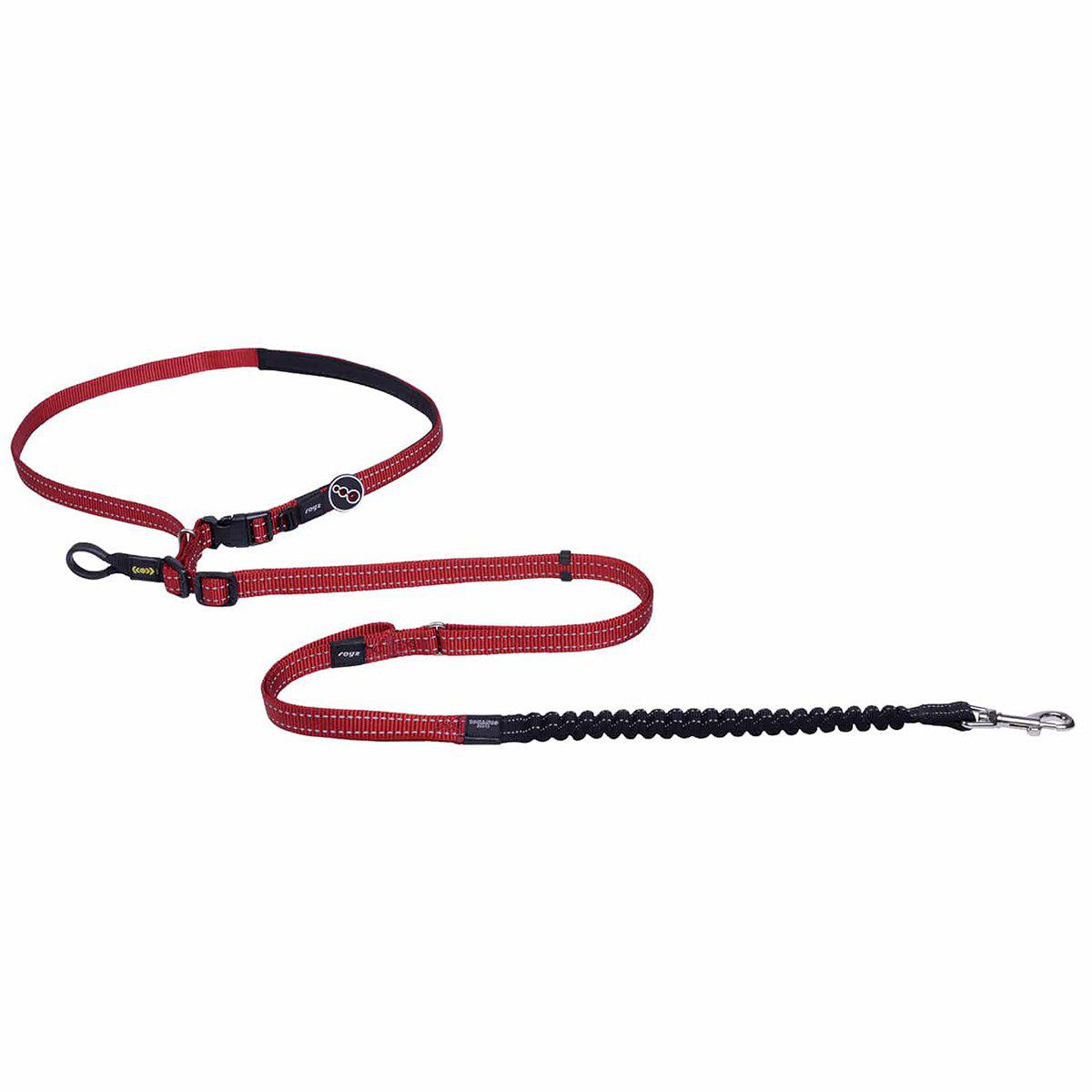 Rogz Utility Handsfree Lead L Red 150-210cm 21-40kg