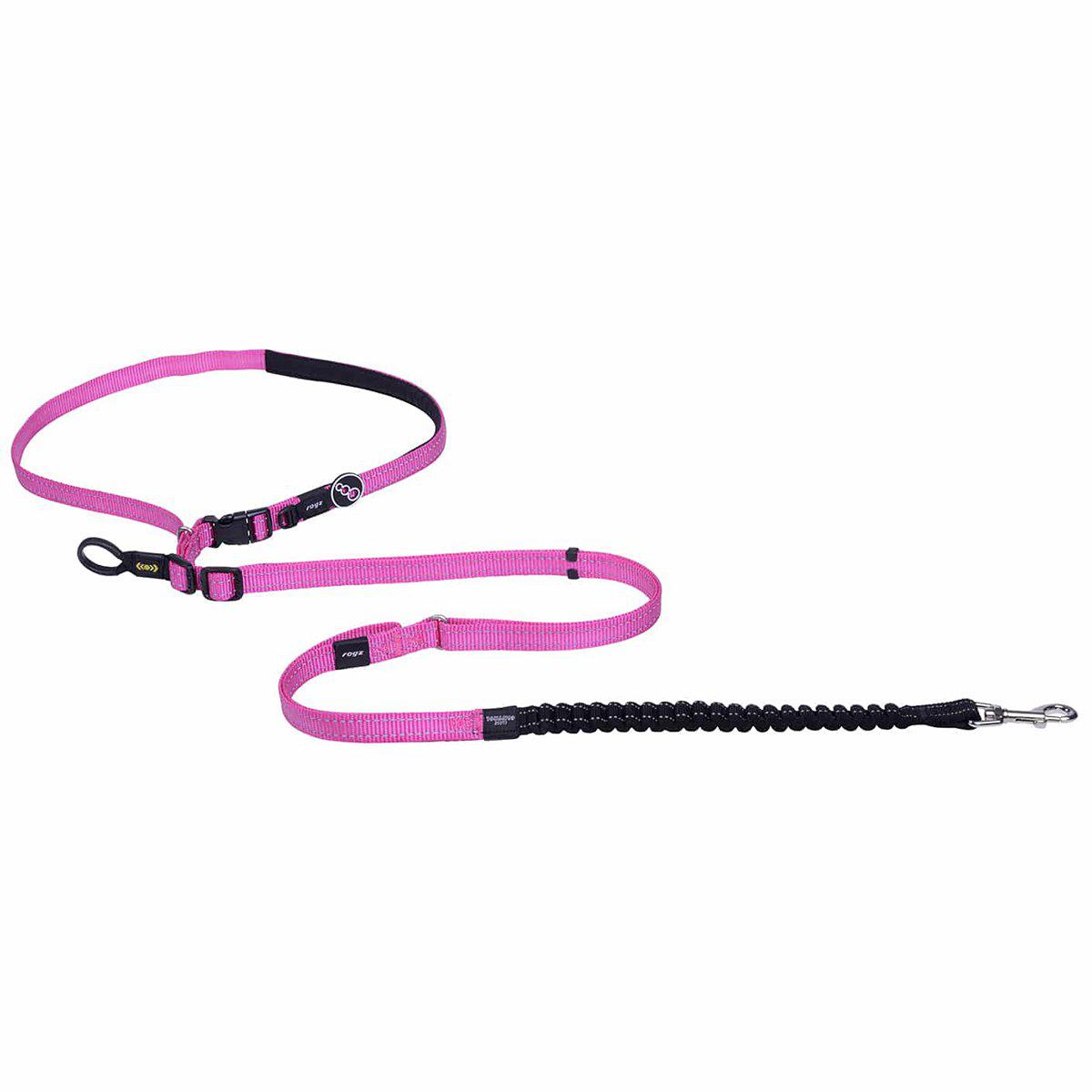 Rogz Utility Handsfree Lead M Pink 150-210cm 12-22kg