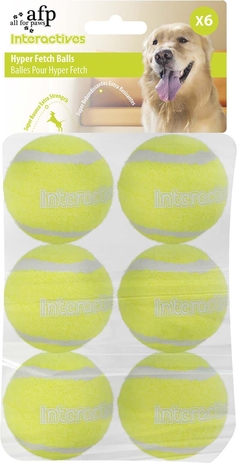 Afp Hundleksak Hyper Fetch Super Bounce Tennisboll 6-PACK 5 cm