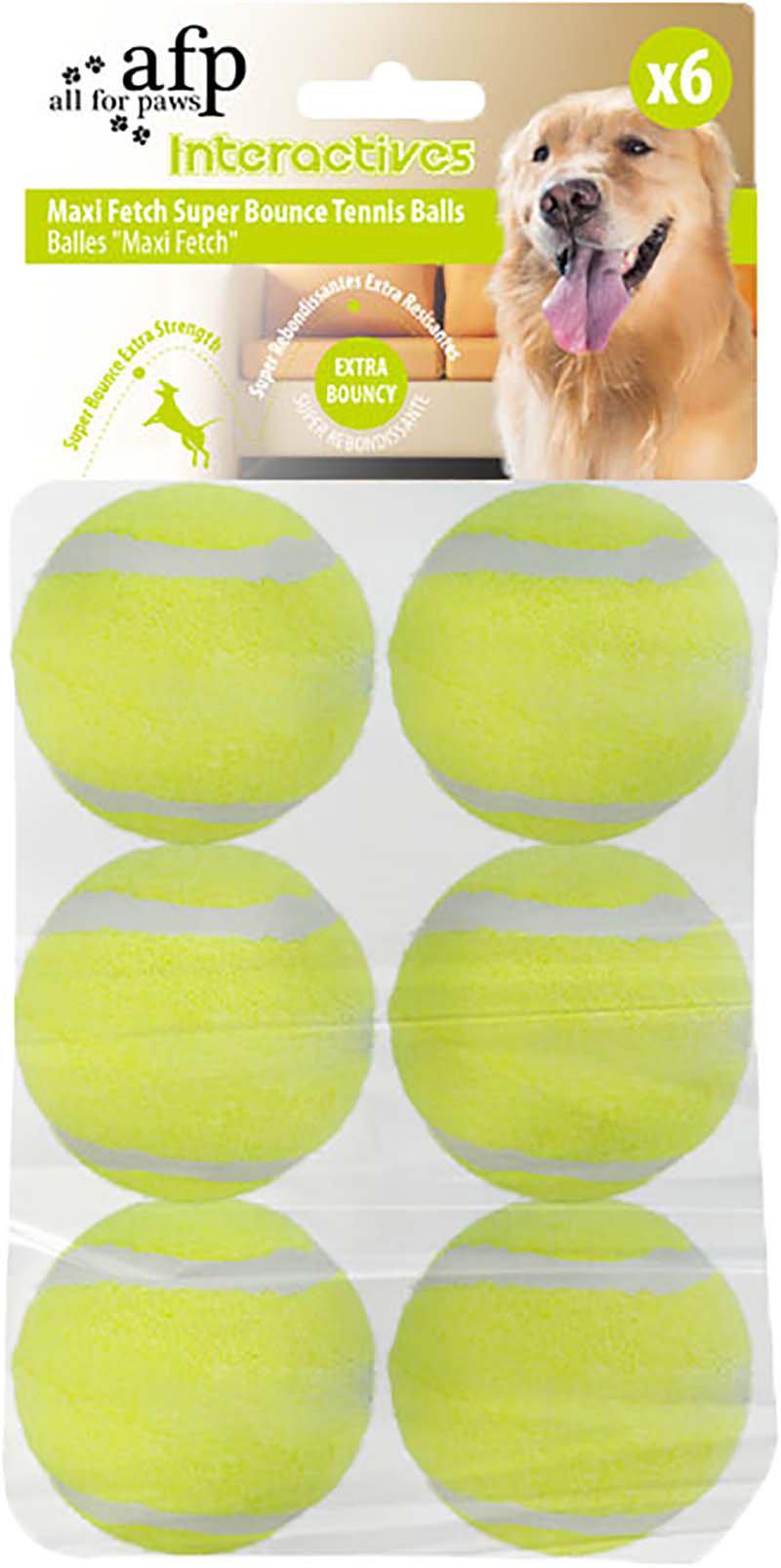 Afp Hundleksak Hyper Fetch Super Bounce Tennisboll 6-PACK 6,5 cm