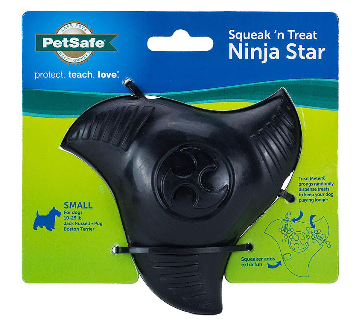 Busy Buddy Squeak N' Treat Ninja Star S