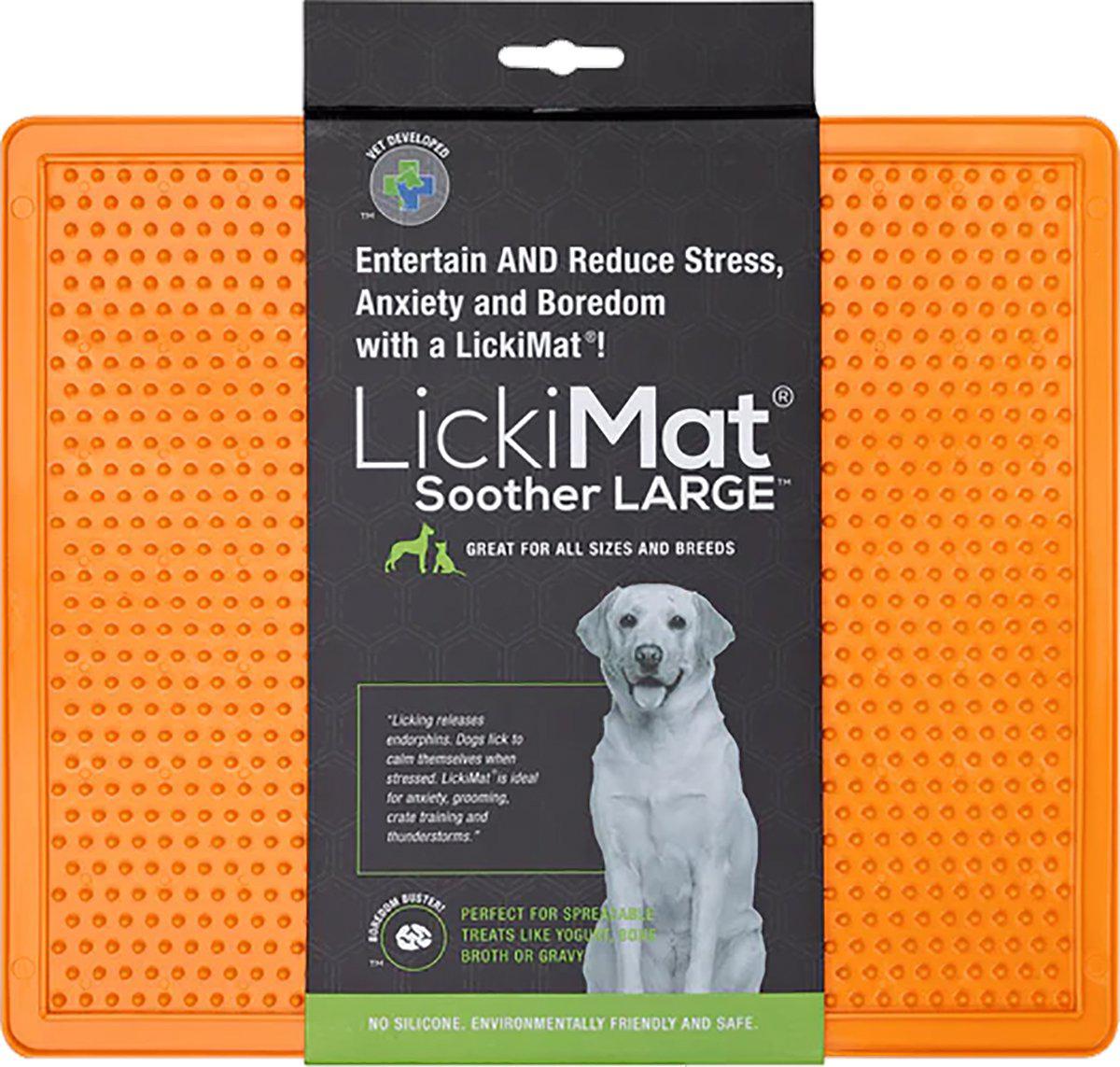 Lickimat Hundskål Soother XL Orange 30,5x25,5 cm