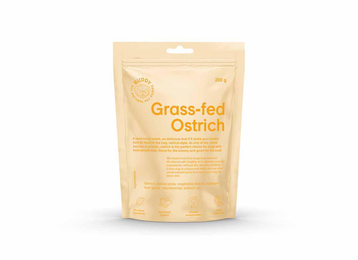 Buddy Semi-Moist Snack Ostrich & Blackberries 200g