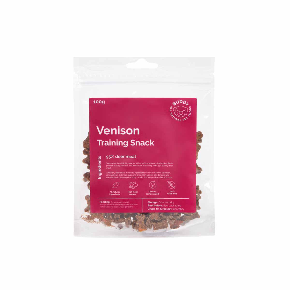 Buddy Training Snack - Venison 100g