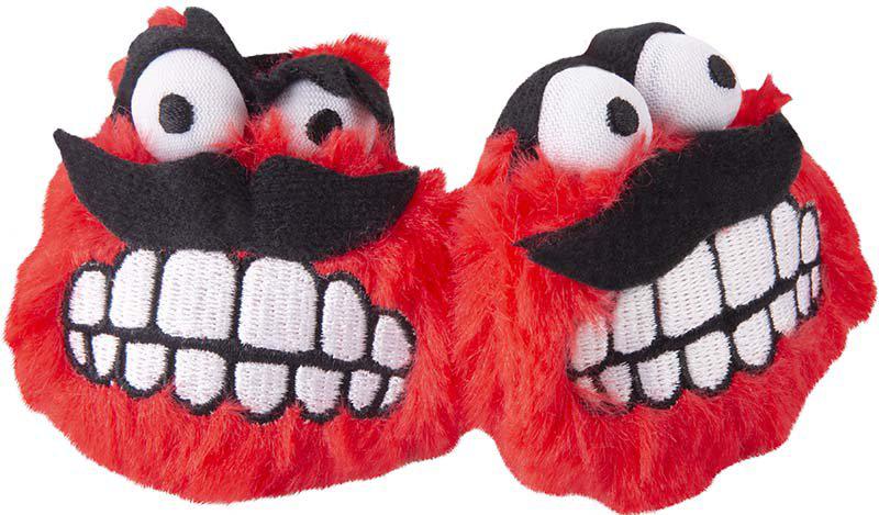 Rogz Plush Fluffy Grinz 2-Pack Röd