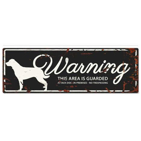 Warning skylt svart rottweiler